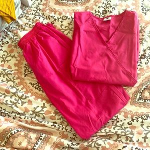 Hot pink scrubs